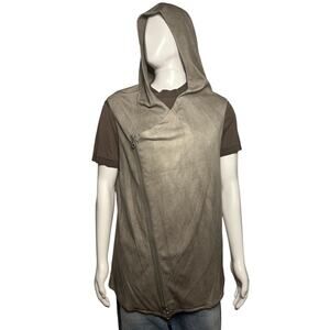 Vtg FIRMA Berlin Nomad Hooded Vest Post-Apocalyptic Style Stone Gray size EU 50